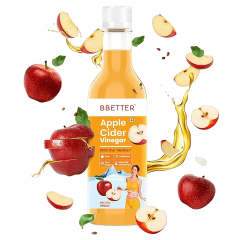 BBETTER Apple Cider Vinegar - Unfiltered & Raw, With the Mother, for Weight Loss & Wellness
