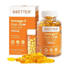 BBETTER Omega 3 Fish Oil Capsules - With 180 EPA : 120 DHA for Heart, Joints & Eyes
