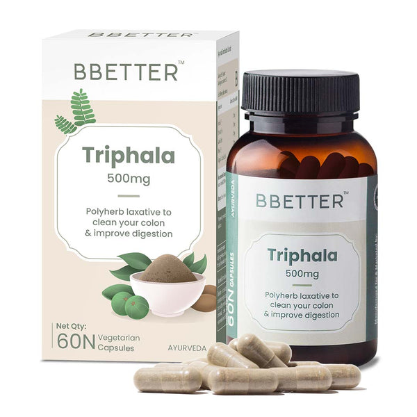 BBETTER Triphala 500mg - 60 Vegetarian Tablets