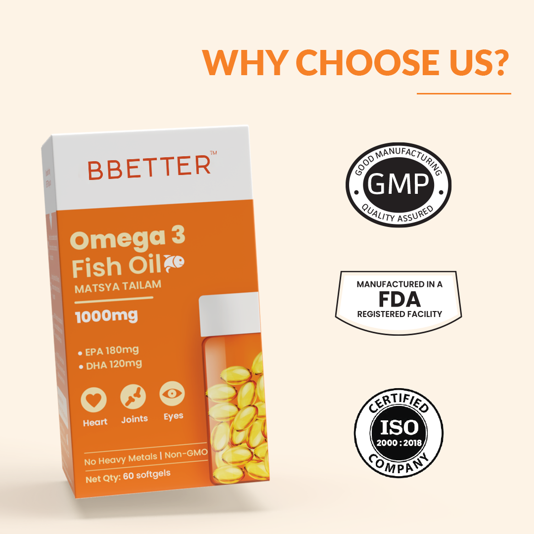 BBETTER Omega 3 Fish Oil - 2 Month Supply