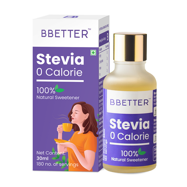 BBETTER Stevia - 100% Natural | 0 Calorie | Pack of 3