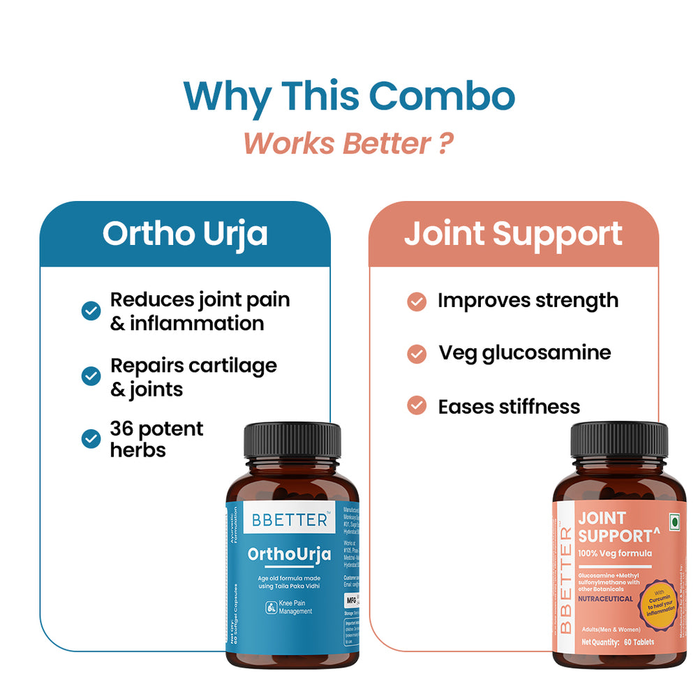 BBETTER Ultimate Joint Care Combo - Ortho Urja & Joint Support