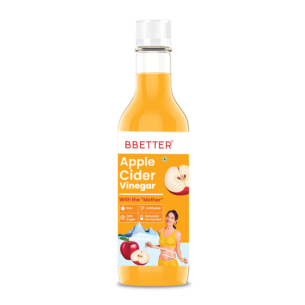BBETTER Apple Cider Vinegar - Unfiltered & Raw, With the Mother, for Weight Loss & Wellness