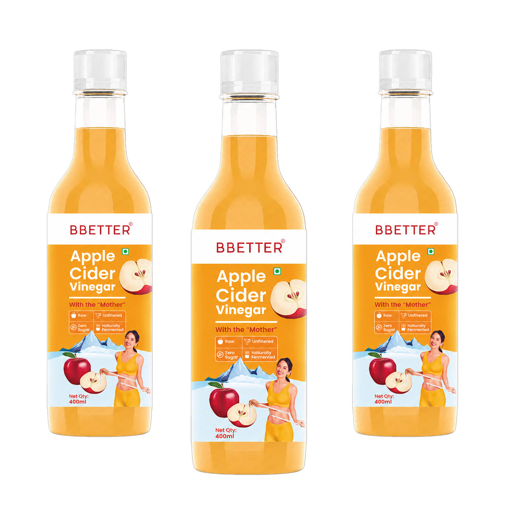 BBETTER Apple Cider Vinegar - Unfiltered & Raw, With the Mother, for Weight Loss & Wellness
