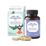 BBETTER Ashwagandha - With Clinically Proven KSM-66 for Stress & Sleep Management