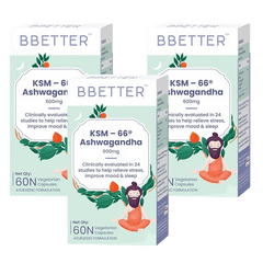 BBETTER Ashwagandha (KSM 66) - 3 Month Course