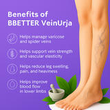 BBETTER VeinUrja - Ayurvedic Supplement for Varicose Vein Relief & Healthy Circulation