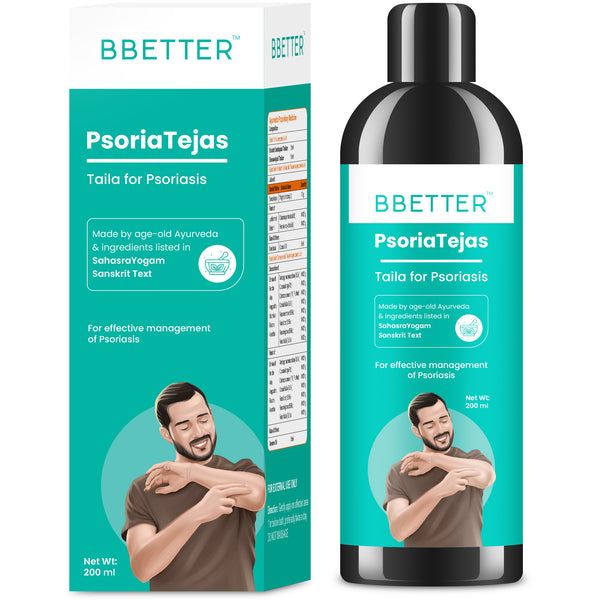 BBETTER Psoria Tejas - Oil for Psoriasis Management | Made by age old Ayurveda