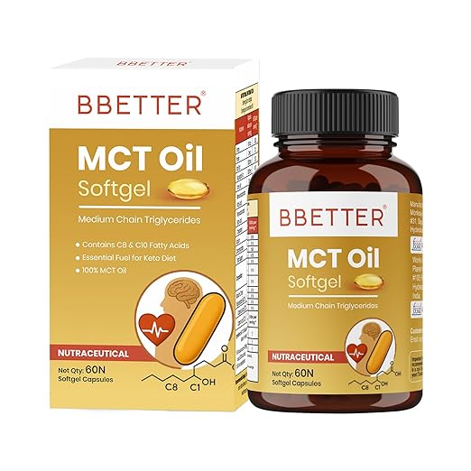 BBETTER MCT Oil Softgels - With Capric Acid & Caprylic Acid to Boost Energy and Metabolism