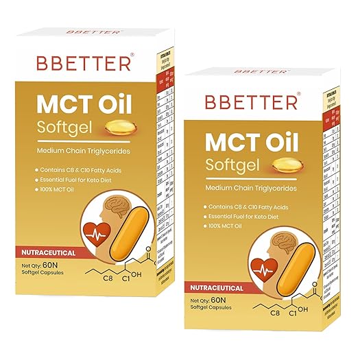 BBETTER MCT Oil Softgels - With Capric Acid & Caprylic Acid to Boost Energy and Metabolism