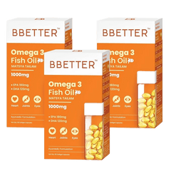 BBETTER Omega 3 Fish Oil - 3 Month Supply