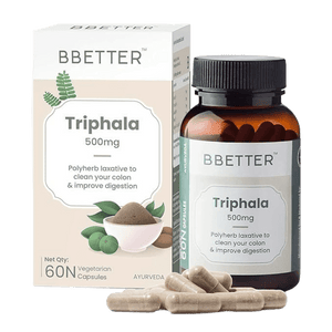 BBETTER Triphala 500mg - 60 Vegetarian Tablets