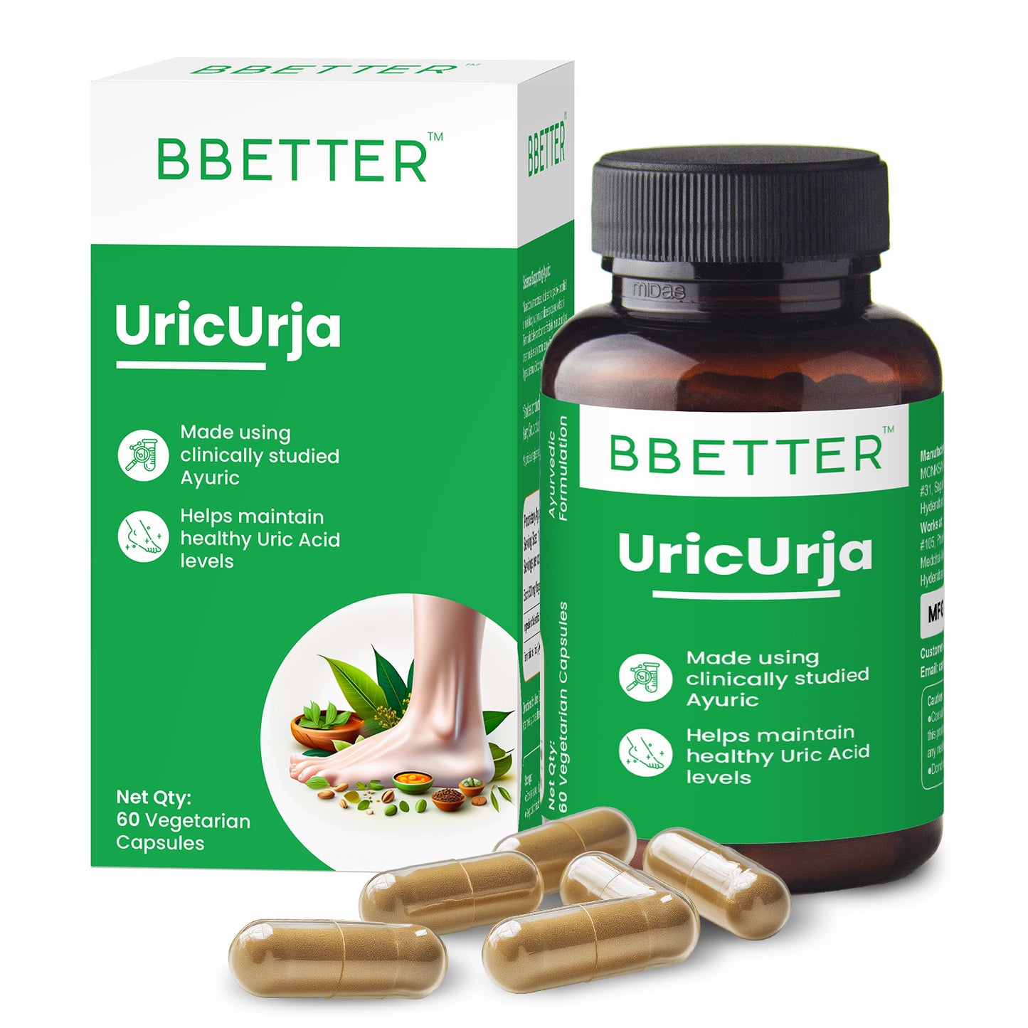 BBETTER UricUrja - Ayurvedic Uric Acid levels management - 1 month course