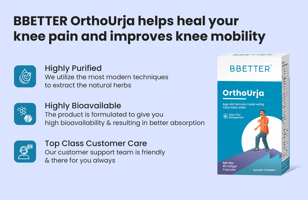 BBETTER OrthoUrja - An Ayurvedic Supplement for Knee Pain & Joint Inflammation Relief