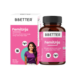 BBETTER FemiUrja - With Saptasaram Ghrutham for Hormonal Balance, PMS Relief & Digestive Support