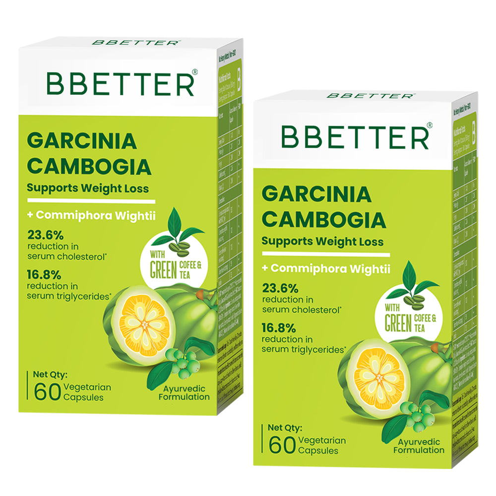BBETTER Garcinia Cambogia - Ayurvedic Weightloss Support With Green Coffee & Tea