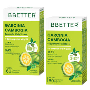 BBETTER Garcinia Cambogia - Ayurvedic Weightloss Support With Green Coffee & Tea