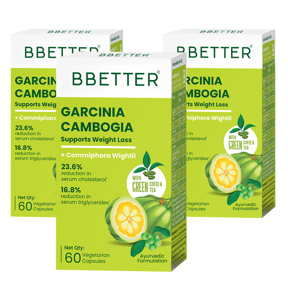 BBETTER Garcinia Cambogia - Ayurvedic Weightloss Support With Green Coffee & Tea