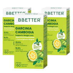 BBETTER Garcinia Cambogia - Ayurvedic Weightloss Support With Green Coffee & Tea