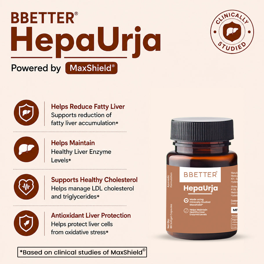 BBETTER HepaUrja - Ayurvedic Supplement for liver-support & Cholesterol Control