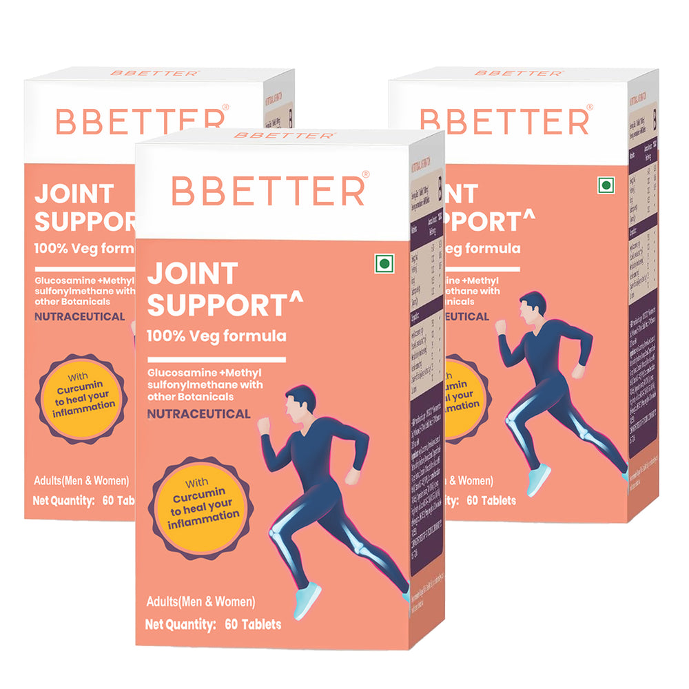 BBETTER Joint Support  -  With Veg Glucosamine & MSM for Joint Pain & Inflammation Relief