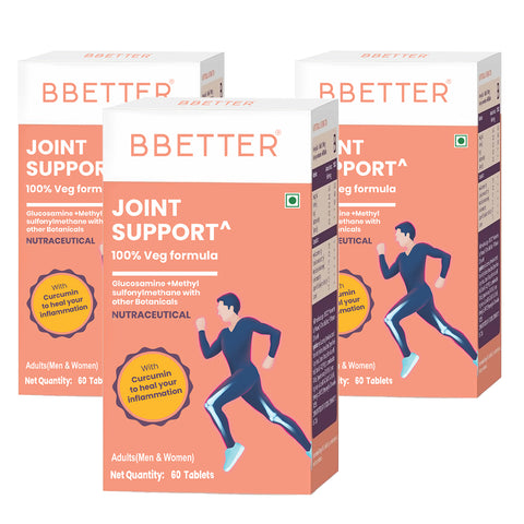 BBETTER Joint Support  -  With Veg Glucosamine & MSM for Joint Pain & Inflammation Relief