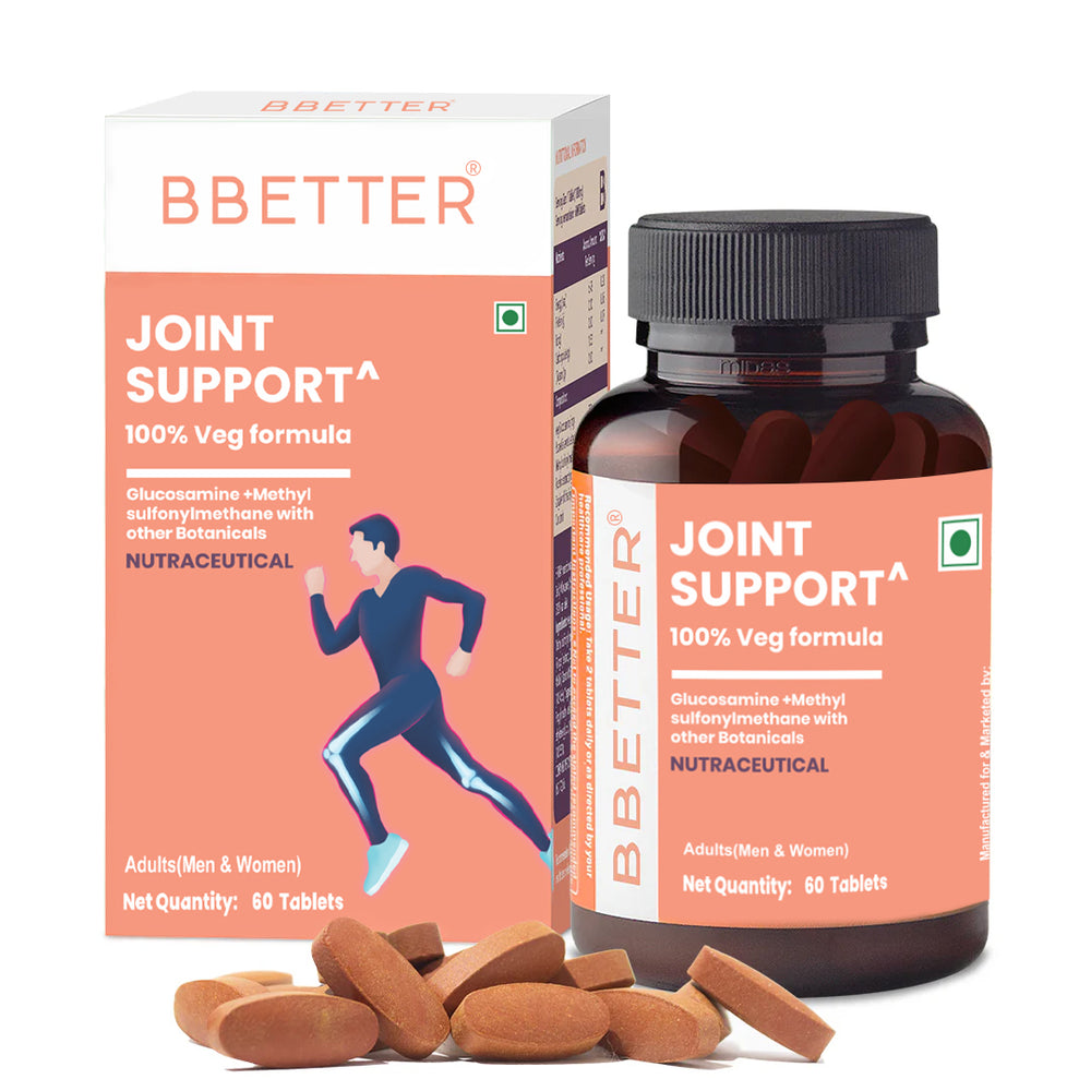 BBETTER Joint Support  -  With Veg Glucosamine & MSM for Joint Pain & Inflammation Relief