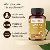 BBETTER MCT Oil Softgels - With Capric Acid & Caprylic Acid to Boost Energy and Metabolism