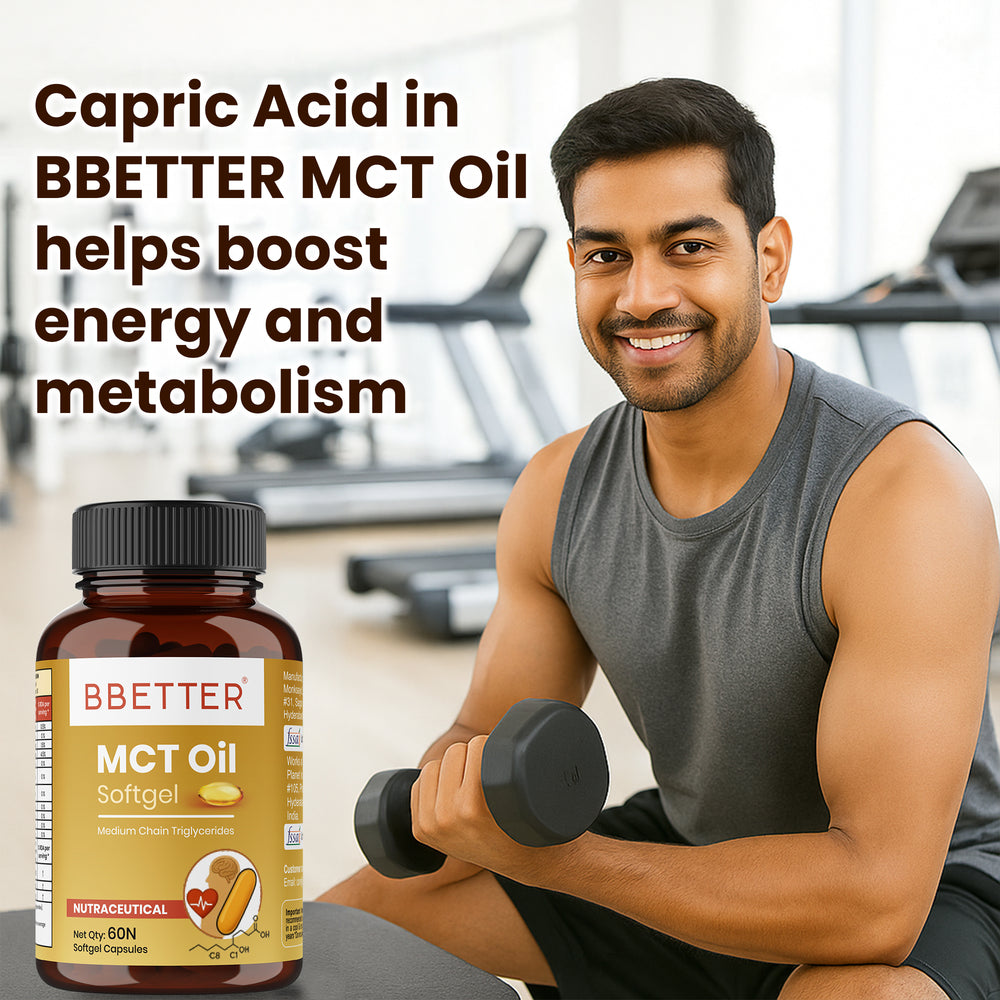 BBETTER MCT Oil Softgels - With Capric Acid & Caprylic Acid to Boost Energy and Metabolism