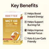 BBETTER MCT Oil Softgels - With Capric Acid & Caprylic Acid to Boost Energy and Metabolism