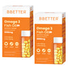 BBETTER Omega 3 Fish Oil Capsules - With 180 EPA : 120 DHA for Heart, Joints & Eyes