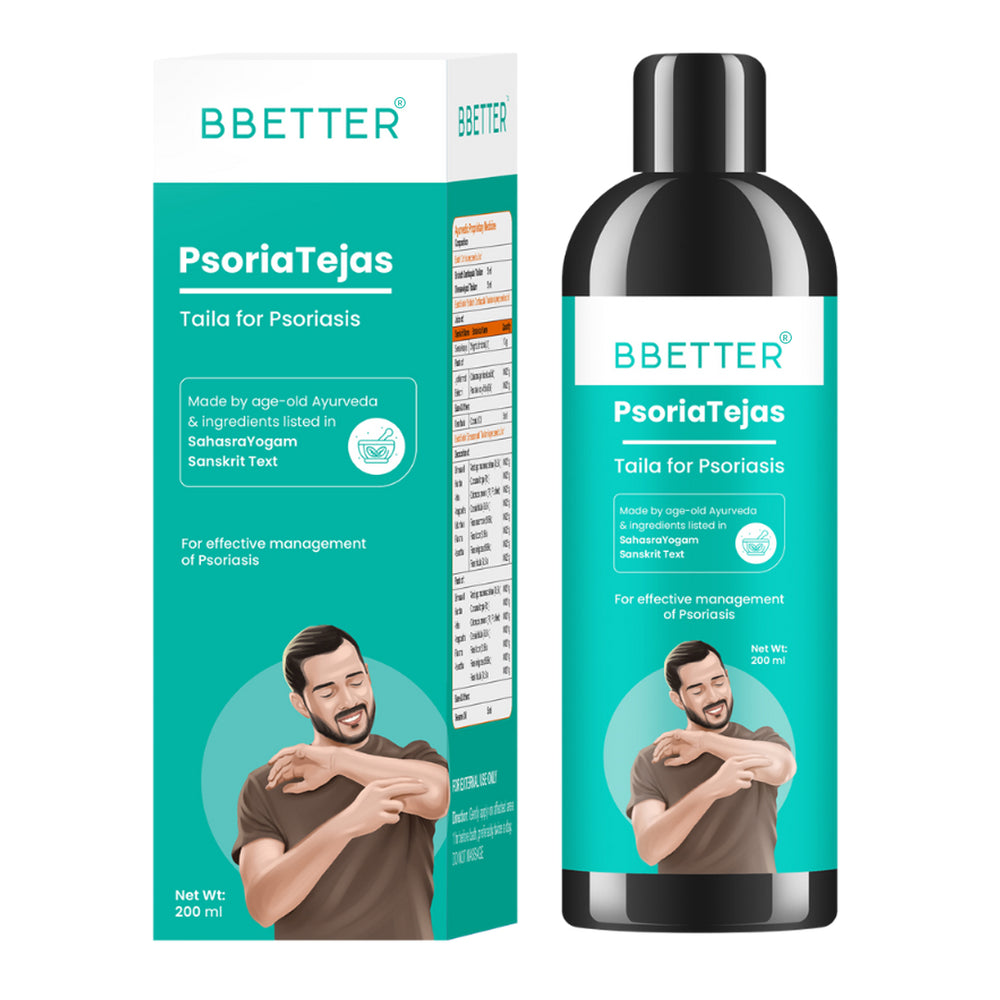 BBETTER PsoriaTejas - Ayurvedic Oil for Psoriasis Relief & Skin Health Management