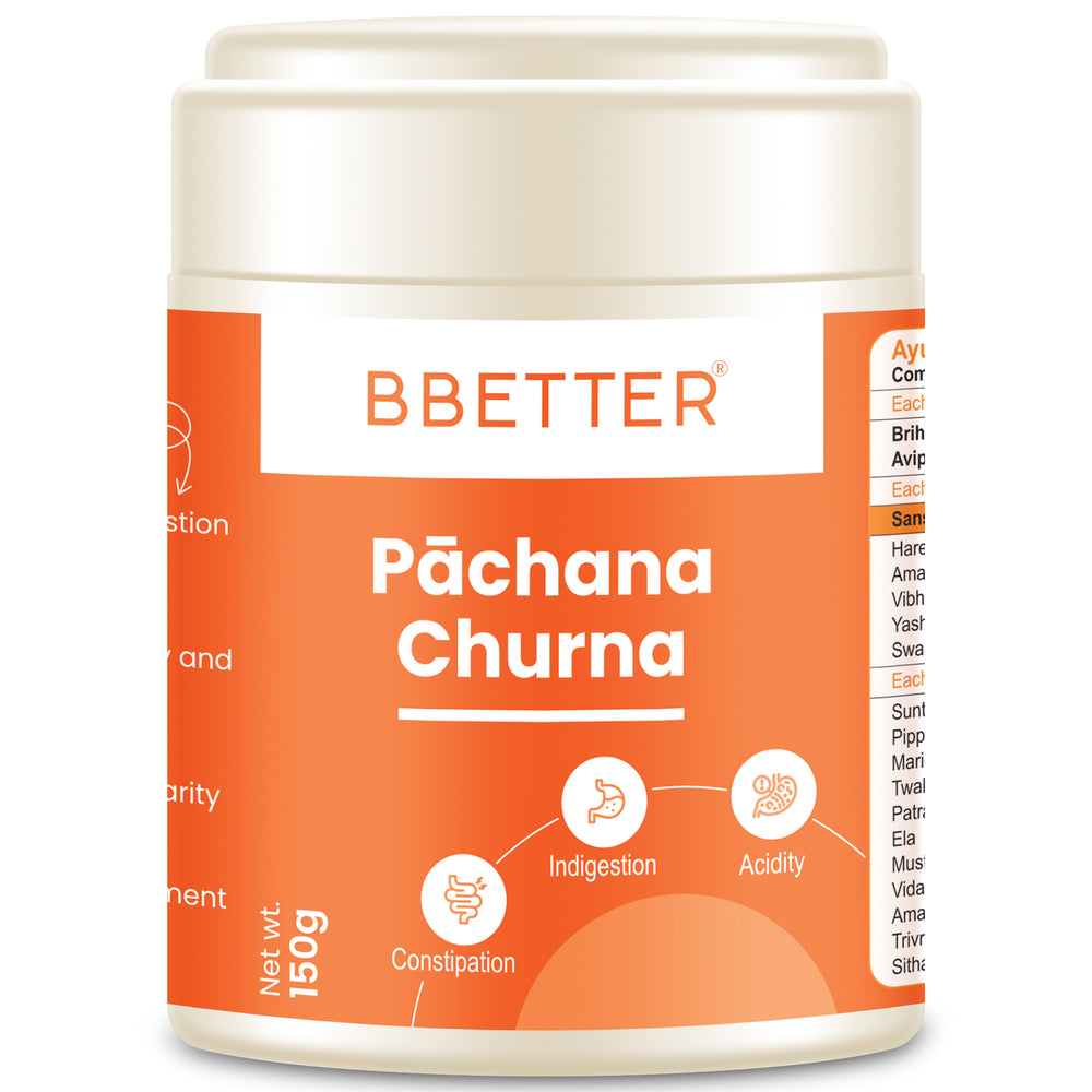 BBETTER Pachana Churna - Herbal Powder for Healthy Digestion, Bloating & Gut Health