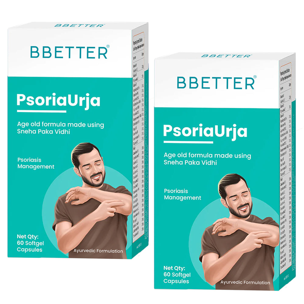 BBETTER PsoriaUrja - Ayurvedic Capsules for Psoriasis Relief & Skin Health Management