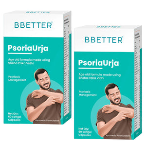 BBETTER PsoriaUrja - Ayurvedic Capsules for Psoriasis Relief & Skin Health Management