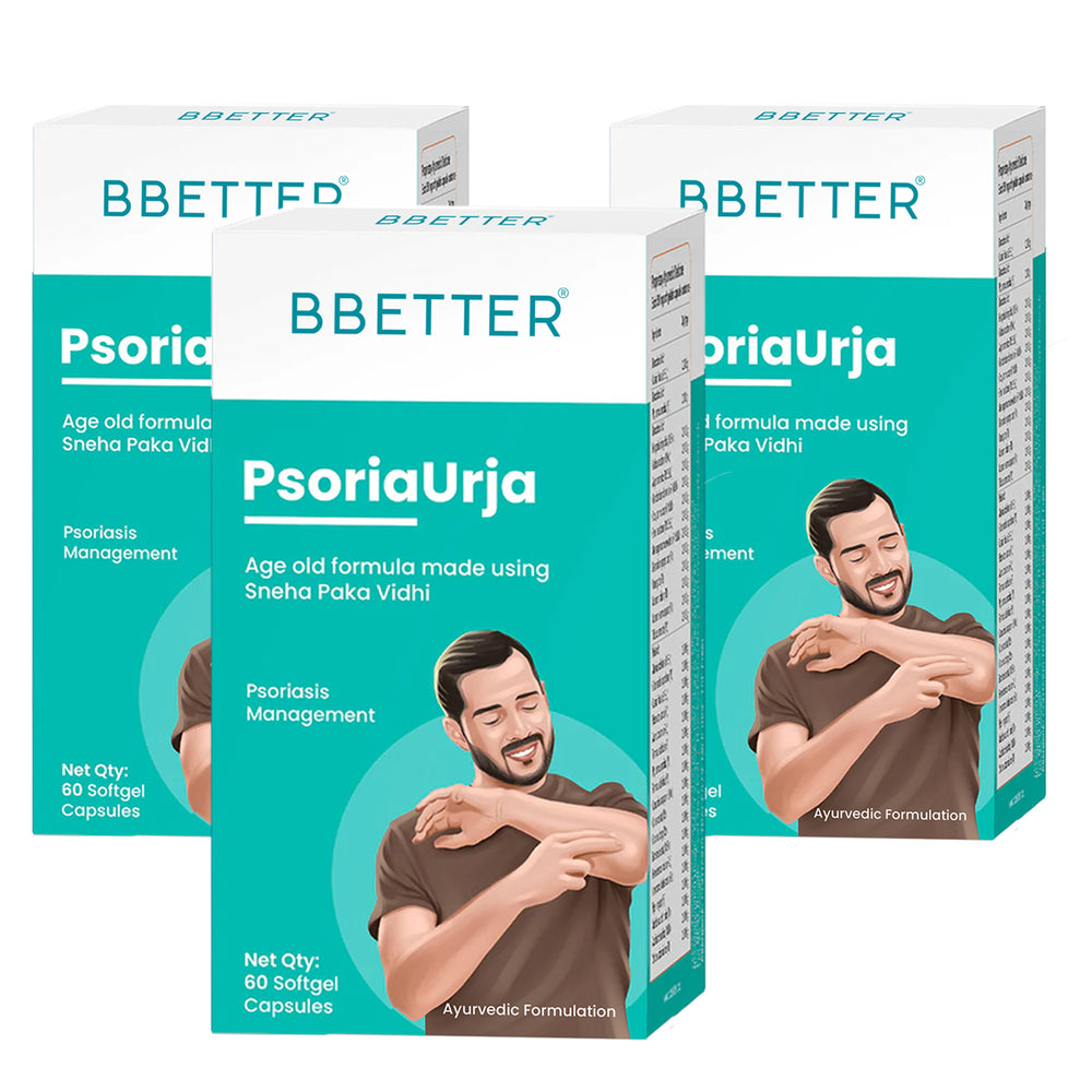 BBETTER PsoriaUrja - Ayurvedic Capsules for Psoriasis Relief & Skin Health Management