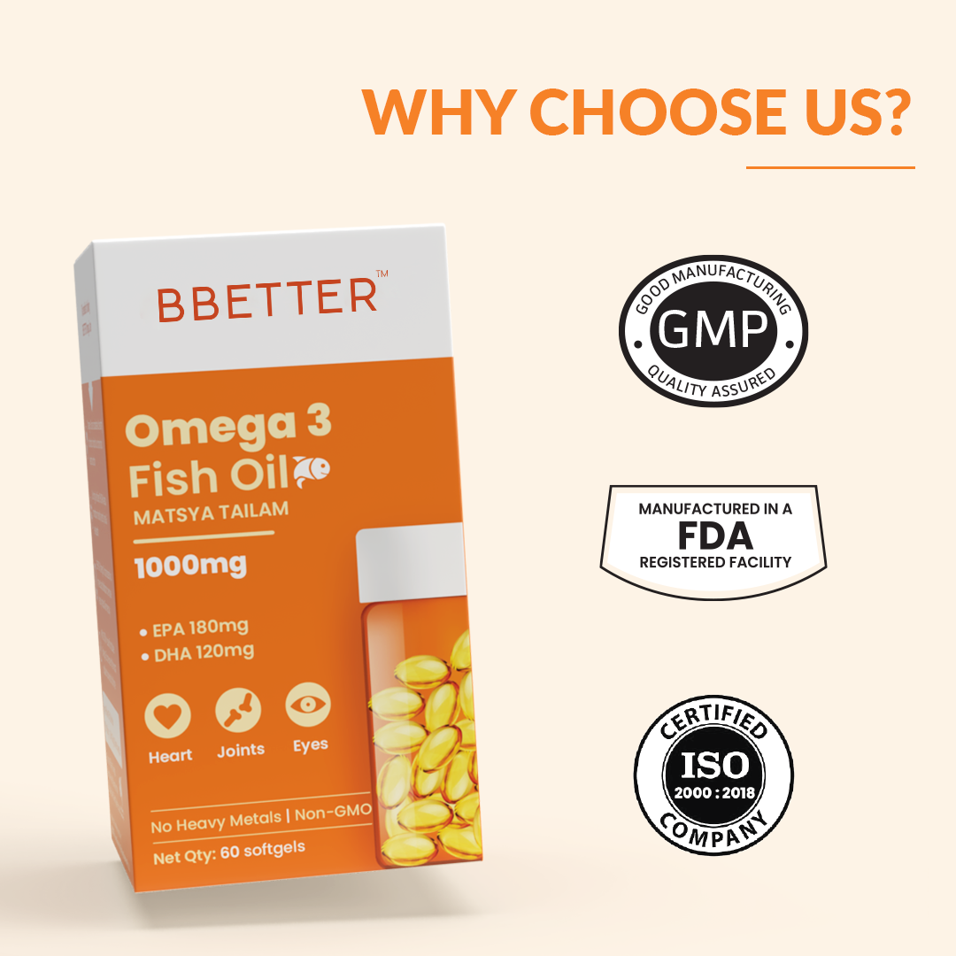 BBETTER Omega 3 Fish Oil - 3 Month Supply