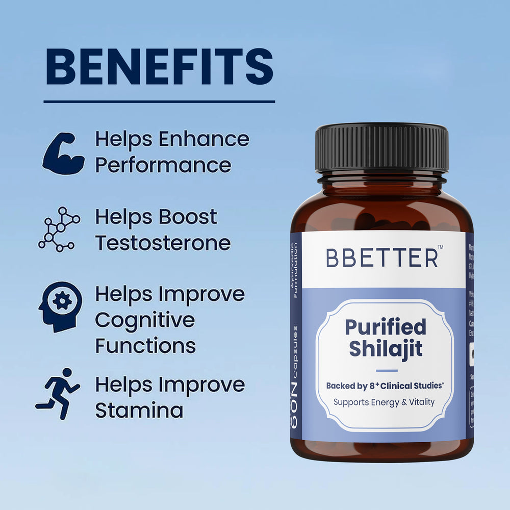 BBETTER Purified Shilajit - With Clinically Proven PrimaVie Shilajit to Support Energy & Vitality