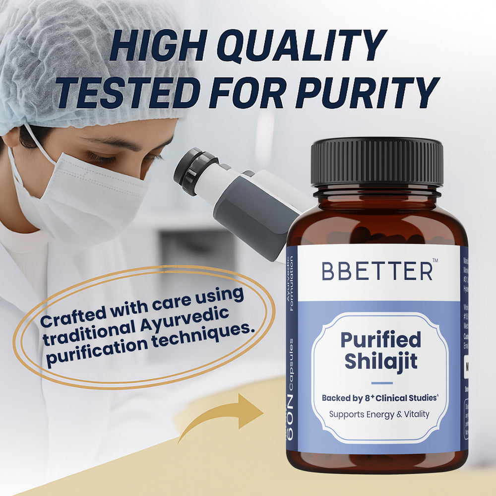 BBETTER Purified Shilajit - With Clinically Proven PrimaVie Shilajit to Support Energy & Vitality