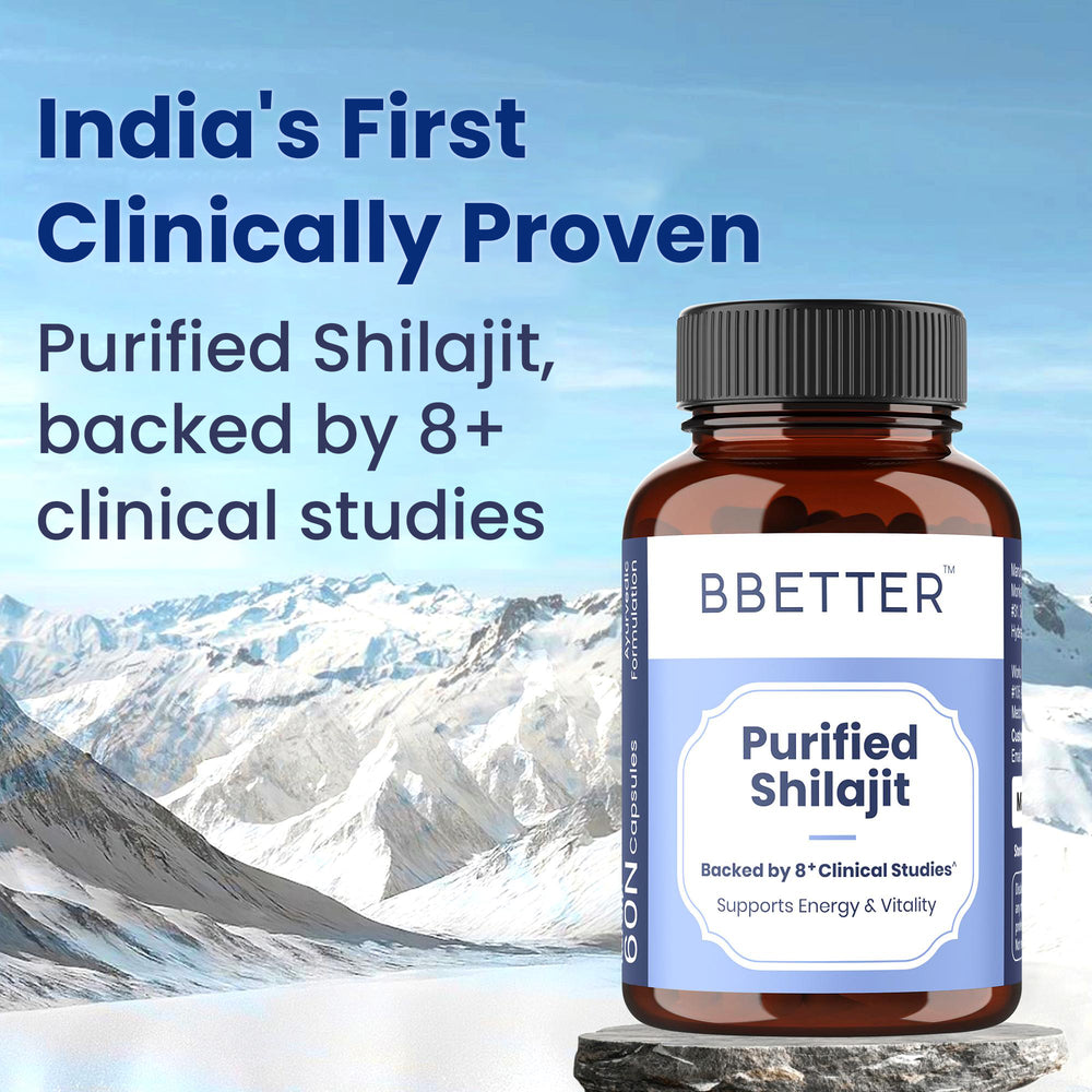 BBETTER Purified Shilajit - With Clinically Proven PrimaVie Shilajit to Support Energy & Vitality