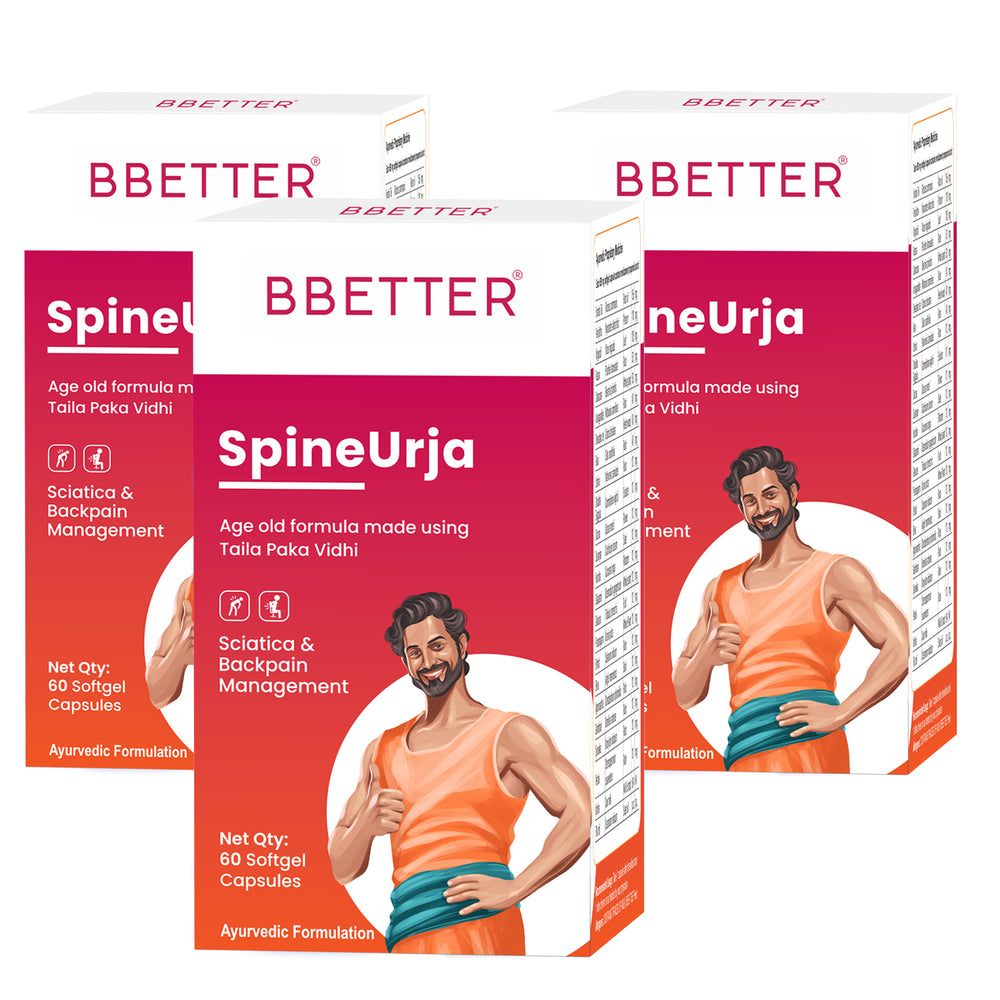 BBETTER SpineUrja - Made using Taila Paka Vidhi for Sciatica & Lower Back Pain Relief