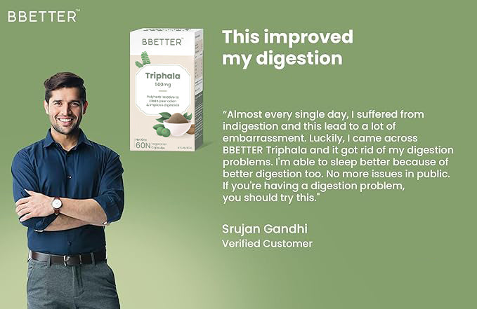 BBETTER Triphala - Polyherb Laxative to Improve Gut Health & Support Bowel Wellness