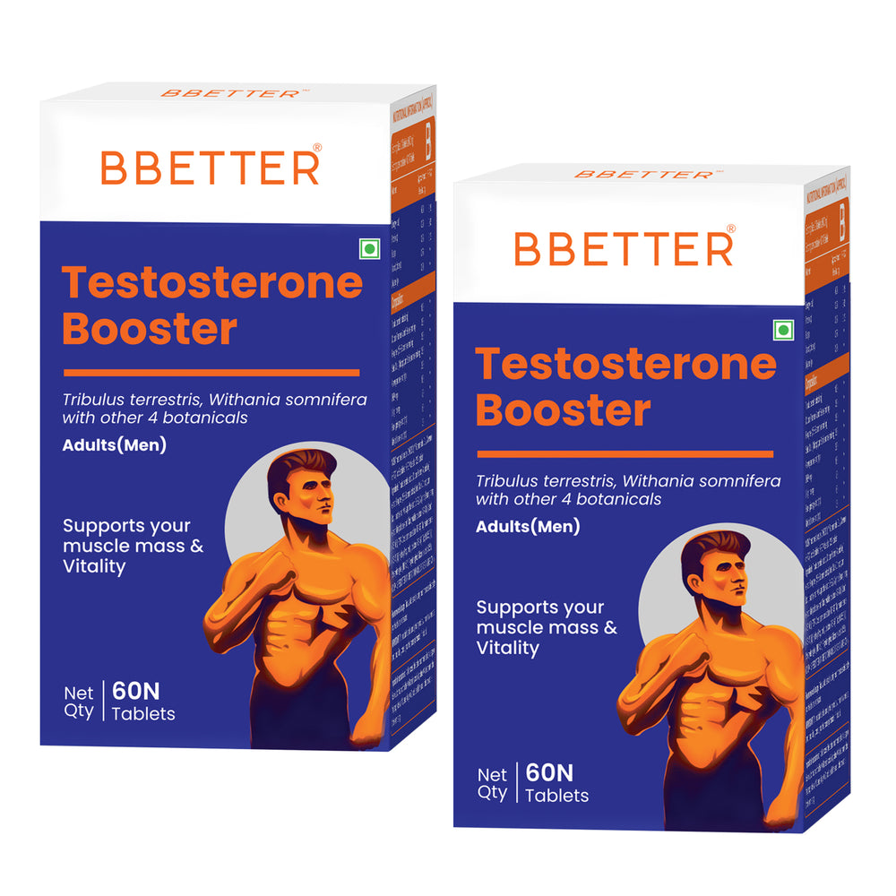 BBETTER Testosterone Booster - With Tribulus & Safed Musli for Performance & Stamina in Men