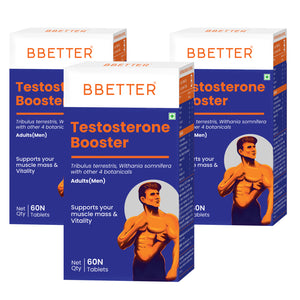 BBETTER Testosterone Booster - With Tribulus & Safed Musli for Performance & Stamina in Men