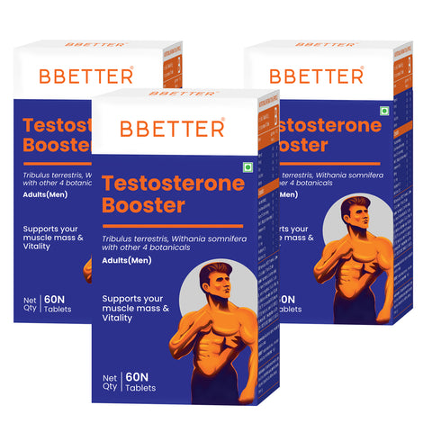 BBETTER Testosterone Booster - With Tribulus & Safed Musli for Performance & Stamina in Men