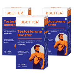 BBETTER Testosterone Booster - With Tribulus & Safed Musli for Performance & Stamina in Men