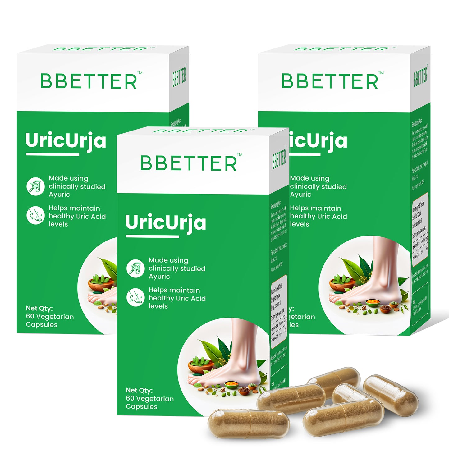 BBETTER UricUrja - Ayurvedic Uric Acid levels management - 3 month course