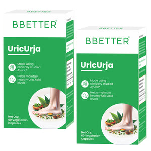 BBETTER UricUrja - With Clinically Proven Ayuric for Gout Pain Relief & Uric Acid Management