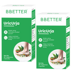 BBETTER UricUrja - With Clinically Proven Ayuric for Gout Pain Relief & Uric Acid Management