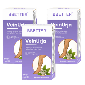 BBETTER VeinUrja - Ayurvedic Supplement for Varicose Vein Relief & Healthy Circulation